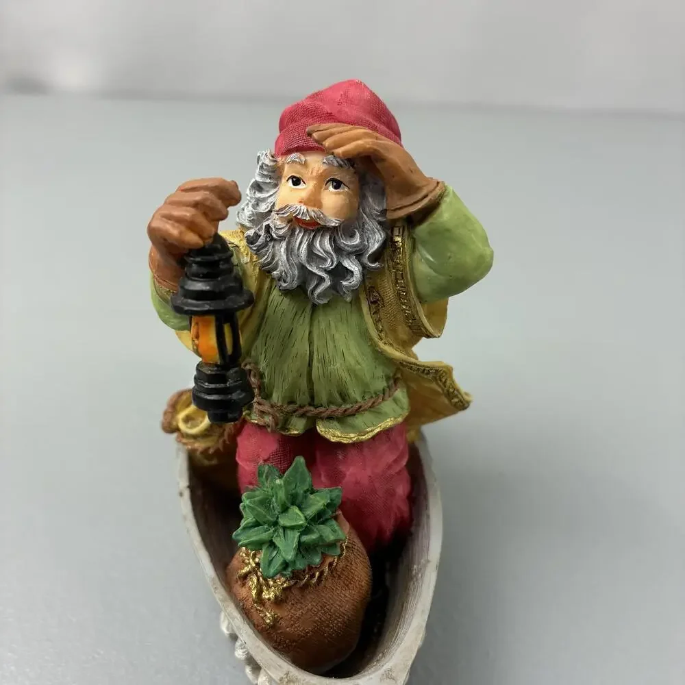 Collectible Christmas Figurine International Santa Greece - Vtg